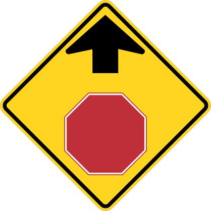 Stop Sign Ahead Sticker