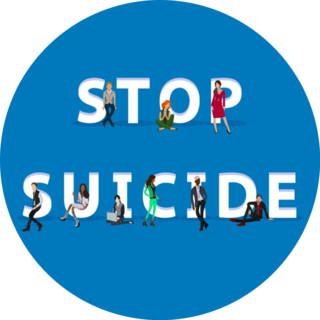 Stop Suicide People Typography Sticker