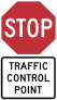 Stop Traffic Control Point Sticker