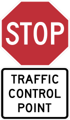 Stop Traffic Control Point Sticker