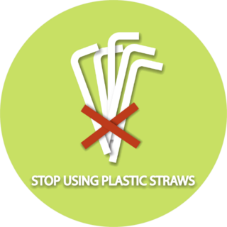 Stop Using Plastic Straws Sticker