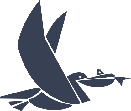 Stork Carrying Fish Sticker