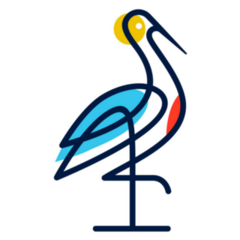 Stork Colorful Logo Sticker 