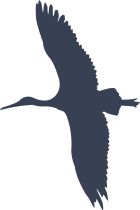 Stork Flying Sticker