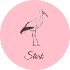 Stork Sketch Drawing Sticker
