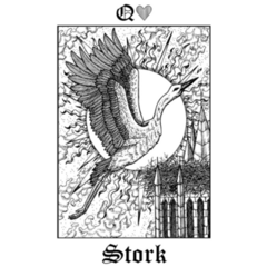 Stork Tarot Card Sticker
