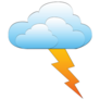 Storm Cloud With Lightning Bolt Sticker