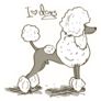 Stout Poodle I Love Sticker