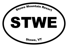 Stowe Mountain Resort Oval Sticker