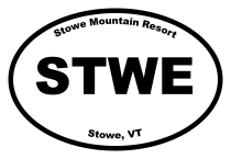 Stowe Mountain Resort Oval Sticker