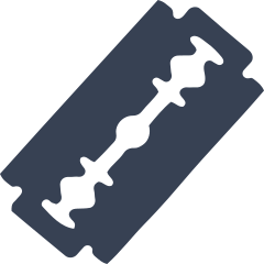 Straight Edge Razor Blade Sticker
