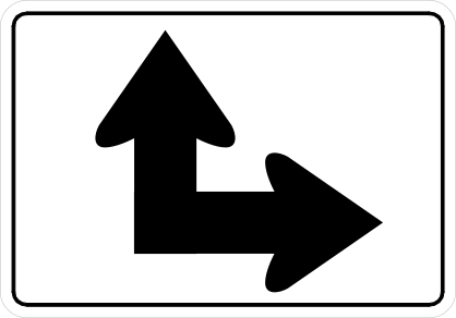 Straight Or Right Arrow Sticker