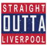 Straight Outta Liverpool England UK Typography Sticker