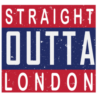 Straight Outta London Typography UK Sticker