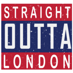 Straight Outta London Typography UK Sticker