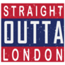 Straight Outta London Typography UK Sticker