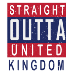 Straight Outta United Kingdom Typography Sticker