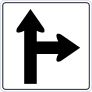 Straight With Right Turn Sticker