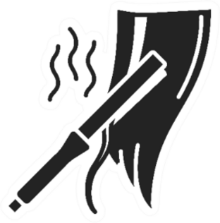 Straighten Hair Black Glyph Hair Iron Sticker