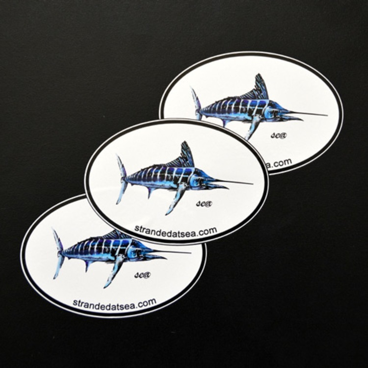 Stranded At Sea Oval Stickers