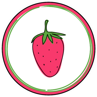 Strawberry Cartoon Icon Sticker