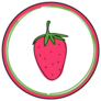 Strawberry Cartoon Icon Sticker