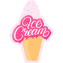 Strawberry Ice Cream Pink Sticker