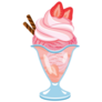 Strawberry Ice Cream Sticker