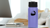 Strawberry In Chocolate Dessert Sketch Sticker on a Water Bottle (New) example