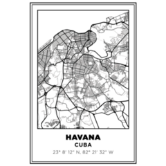Street Map Cuba Sticker