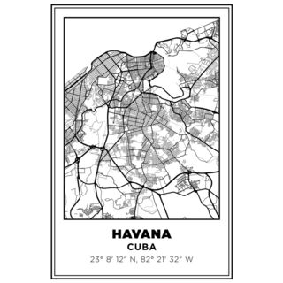 Street Map Cuba Sticker