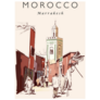 Street Market In Marrakech, Morocco Illustration Sticker