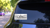 Street View Of Munich City In Germany Sticker on a Rear Car Window (New) example