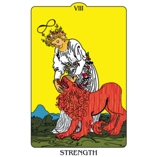 Strength Tarot Card Major Arcana Sticker