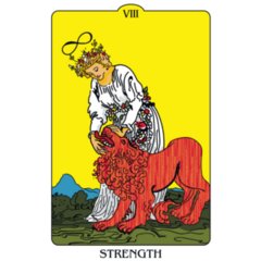 Strength Tarot Card Major Arcana Sticker