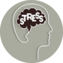 Stress Concept With Human Brain Sticker