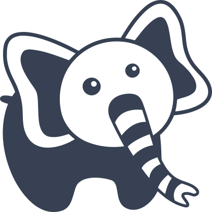 Striped Baby Elephant Sticker