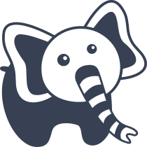 Striped Baby Elephant Sticker
