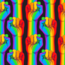 Striped Hand Showing Fist Raised Up Sticker