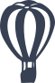 Striped Hot Air Balloon Sticker
