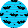 Striped Pattern With Bats Sticker