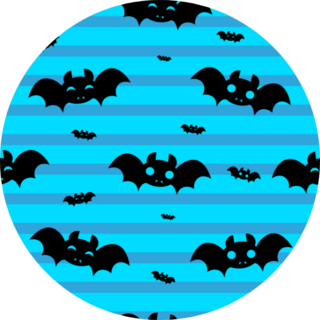 Striped Pattern With Bats Sticker