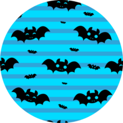 Striped Pattern With Bats Sticker