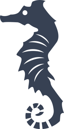 Striped Seahorse Sticker