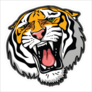 Striped Tiger Head Sticker