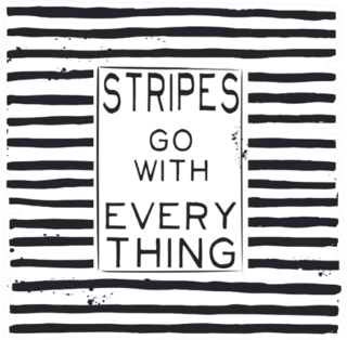 Stripes Go With Everything Sticker