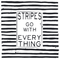Stripes Go With Everything Sticker