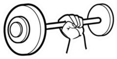 Strong Hand Lifting Weight Sticker