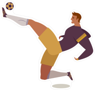 Strong Soccer Player Sticker