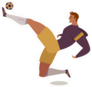 Strong Soccer Player Sticker